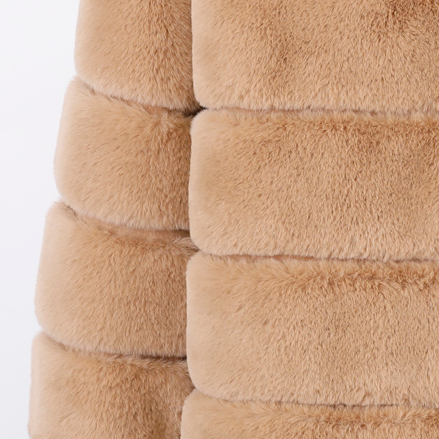 人造毛女式上衣