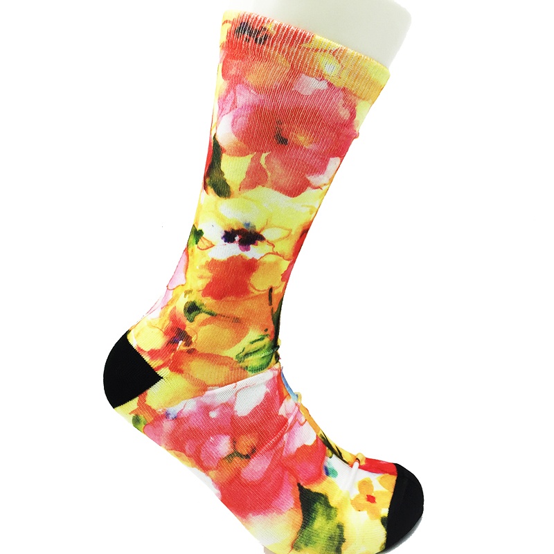 男式運(yùn)動壓力襪印花襪中襪NF18078