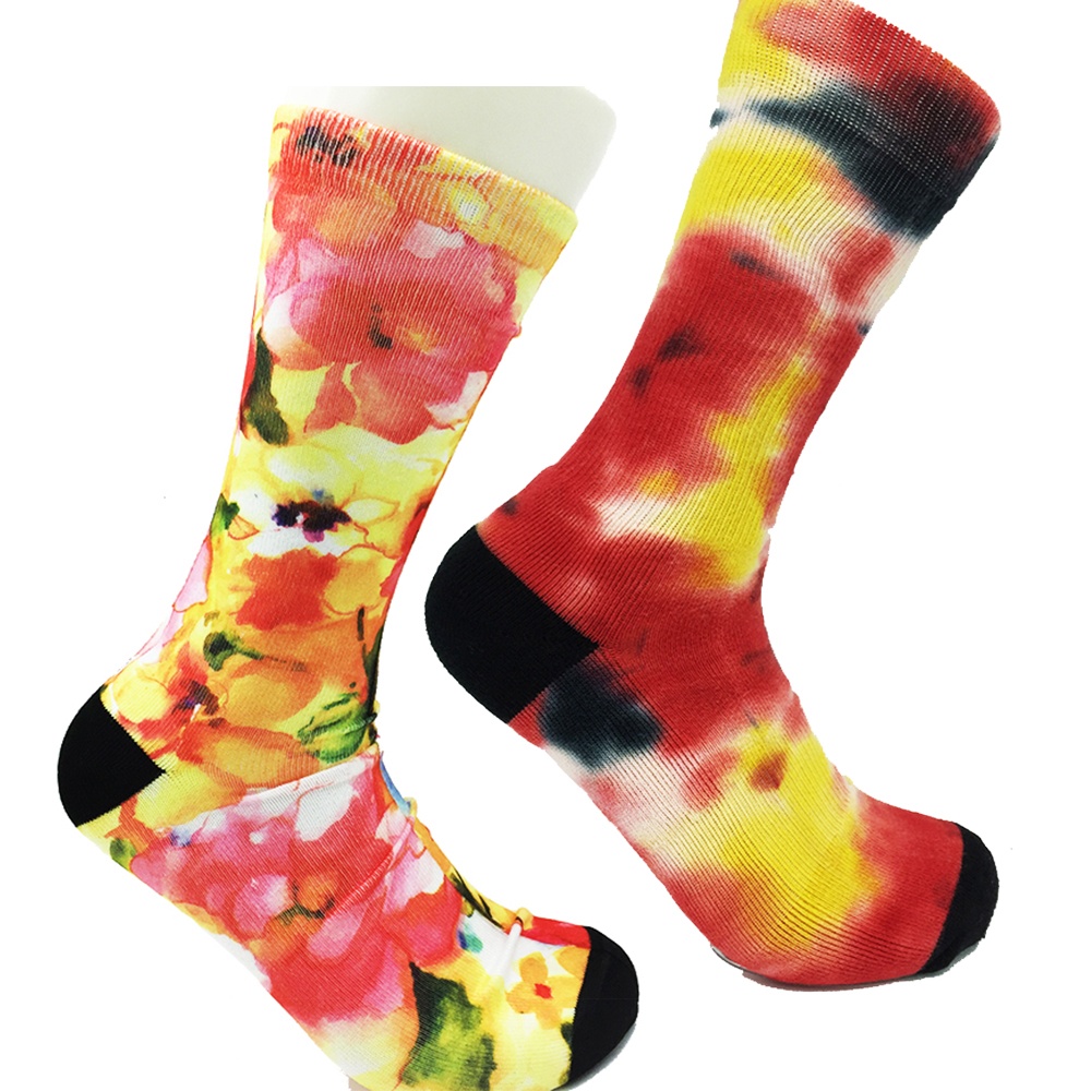 男式運(yùn)動壓力襪印花襪中襪NF18078