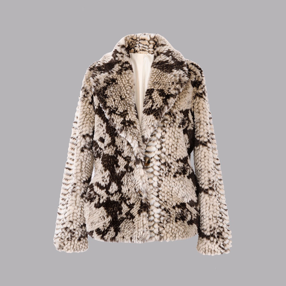 人造毛翻領(lǐng)上衣