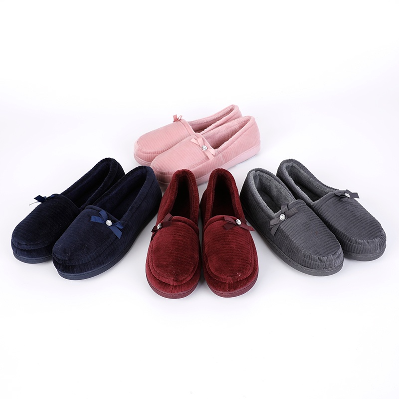 女士條絨滿幫鞋拖鞋